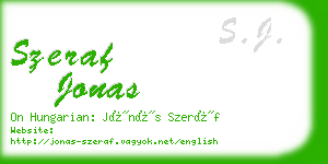 szeraf jonas business card